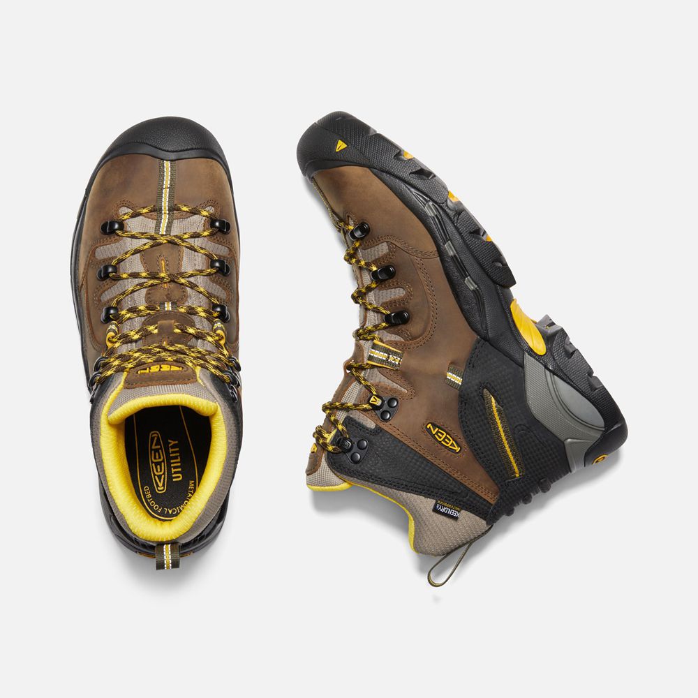 Keen Laarzen Heren Bruin/Zwart - Pittsburgh 6\" (Steel Toe) - 10876-DUAH